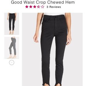 Good waist crop chewed hem